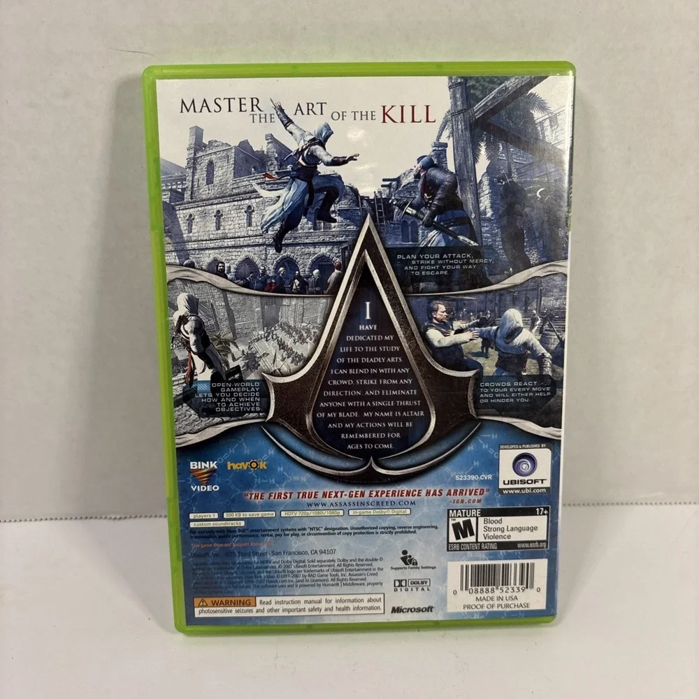 Assassins Creed Xbox 360 Game Bundle – Complete, Tested, Works Great